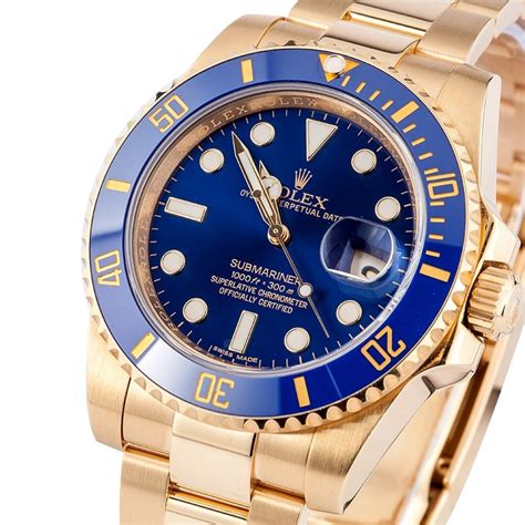 rolex gold blue|rolex submariner blue gold price.